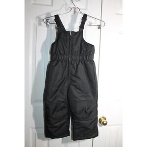 Healthtex Black Ski / Snow Zip Up Bib Overalls sz 3T